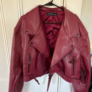 Lioness Women's Bold Red Leather Jacket